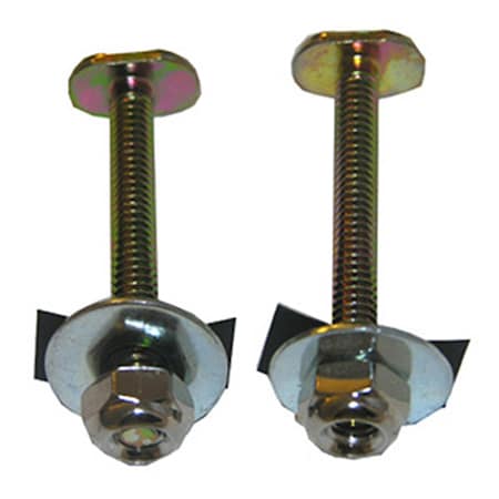 Larsen Supply Co 0.25 x 2.25 in. Brass Plated Toilet Closet Bolt Kit, 6PK 659674